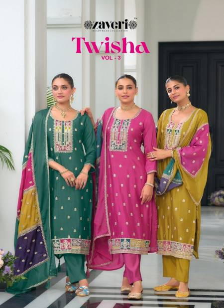 Twisha Vol 3 By Zaveri Kurti With Bottom Dupatta Suppliers In India